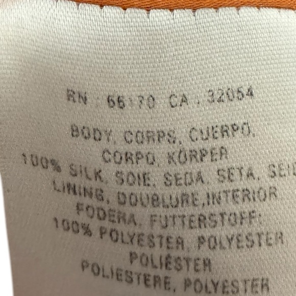 Anthropologie Charlotte Taylor Silk Camel Print Dress Size 2 - Picture 4 of 6